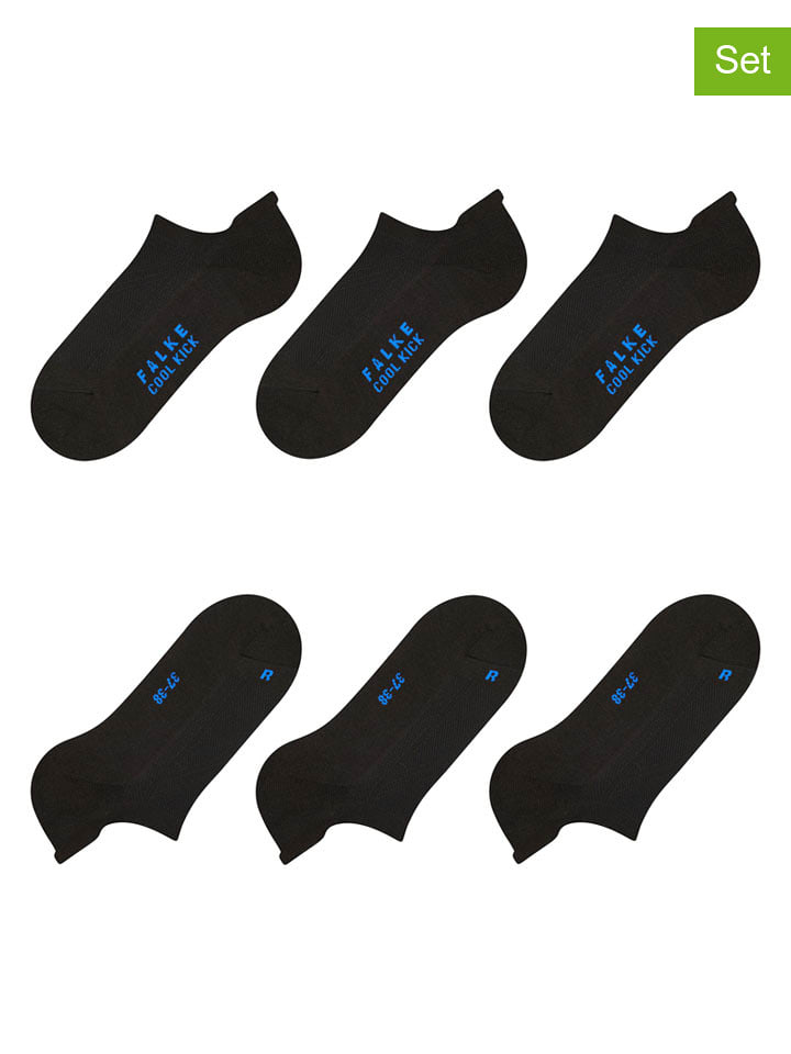 Falke Sportowe skarpety-stopki (3 pary) w kolorze czarnym rozmiar: 46/48