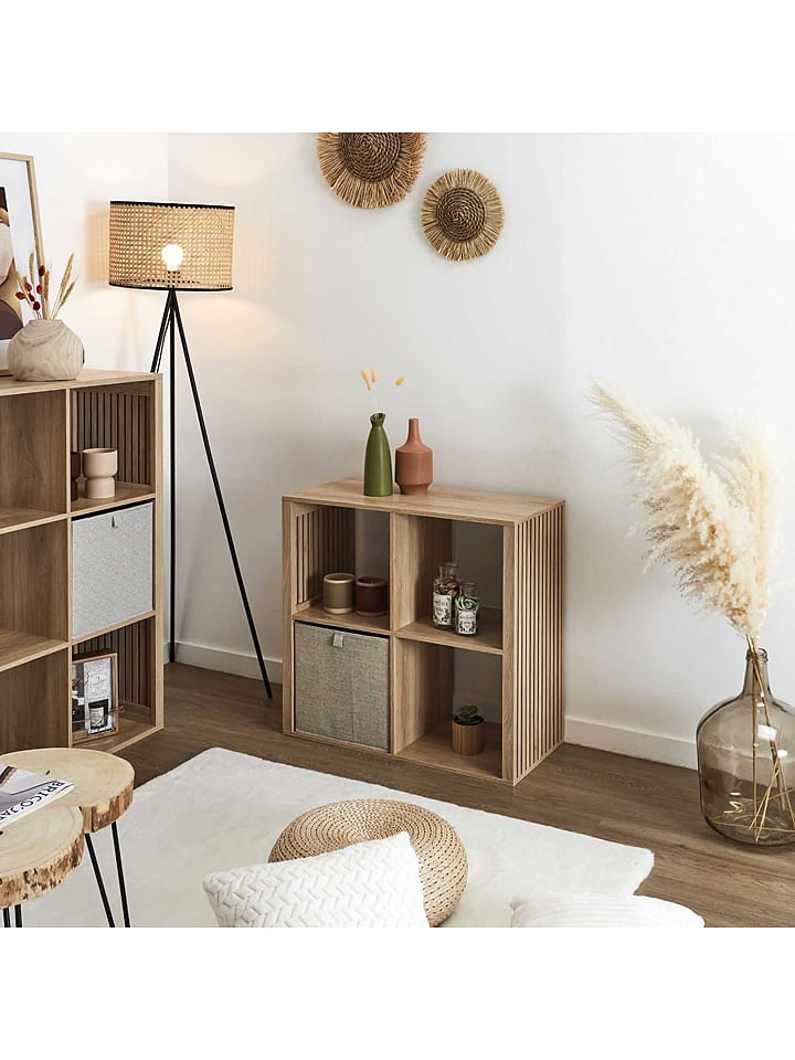 THE HOME DECO FACTORY Regał stojący w kolorze jasnobrązowym - 69,6 x 66 x 32 cm rozmiar: onesize