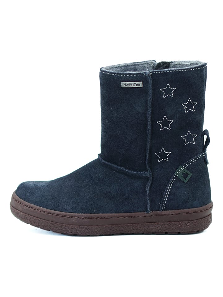 El Naturalista Skórzane kozaki zimowe w kolorze granatowym rozmiar: 31