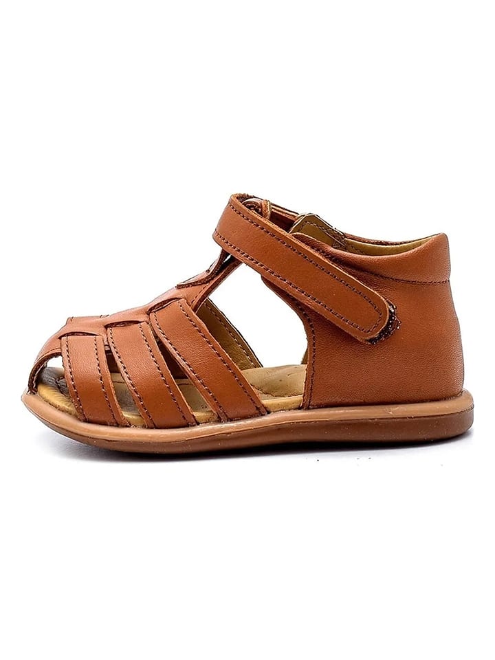 First Step Skórzane półsandały w kolorze brązowym rozmiar: 21