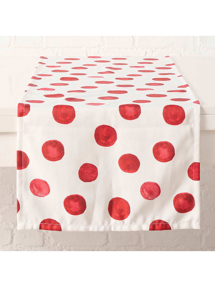 Boltze Bieżnik "Jingle" w kolorze biało-czerwonym - 140 x 40 cm rozmiar: onesize