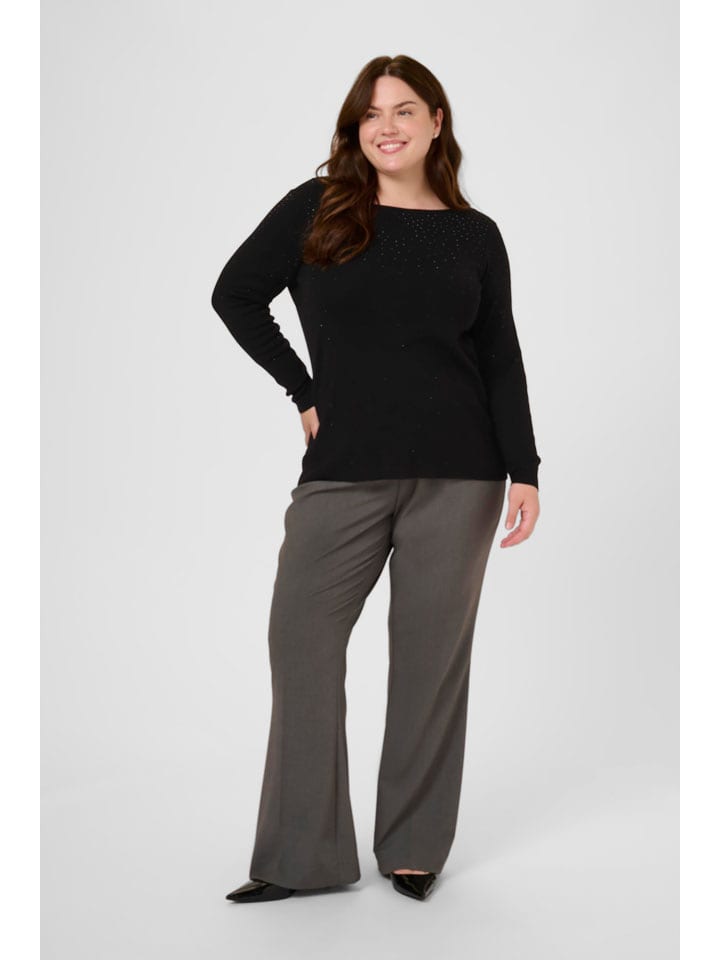 KAFFE curve Sweter "Mina" w kolorze czarnym rozmiar: XL