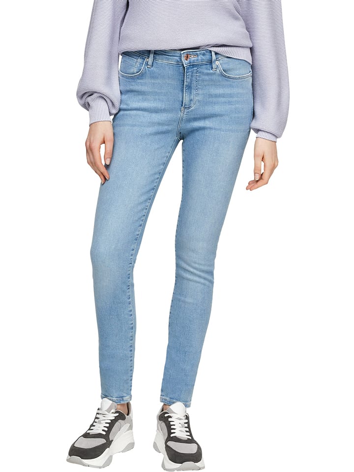 s.Oliver Dżinsy - Slim fit - w kolorze błękitnym rozmiar: 44/L30