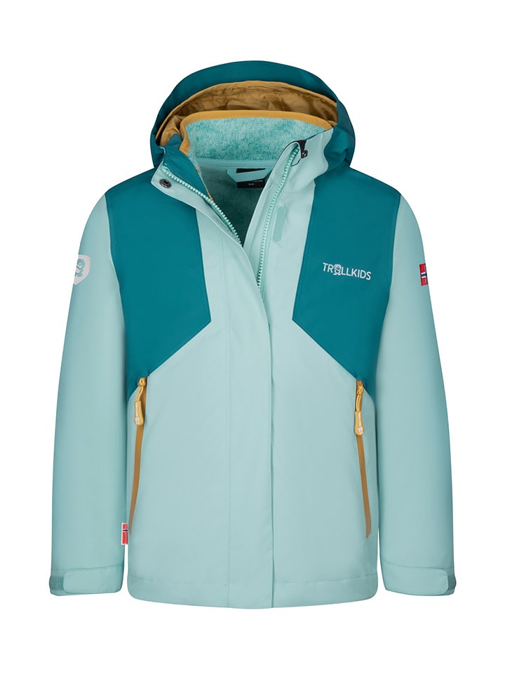 Trollkids Kurtka funkcyjna 3w1 w kolorze turkusowym rozmiar: 140