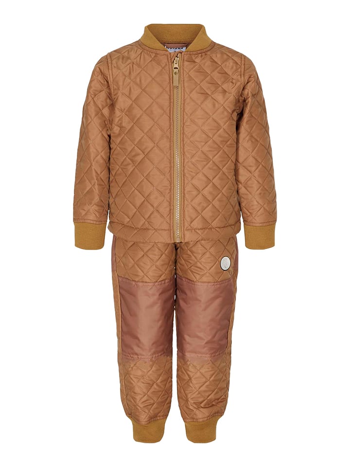 HULABALU 2-częściowy zestaw termiczny w kolorze jasnobrązowym rozmiar: 122