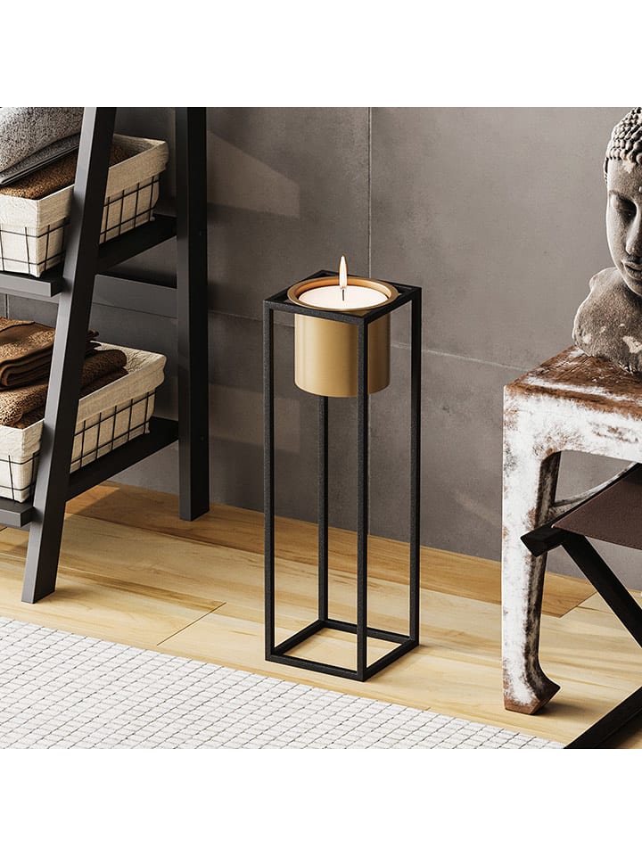 Scandinavia Concept Stojak w kolorze złoto-czarnym na kwiaty - wys. 50 x Ø 12 cm rozmiar: onesize