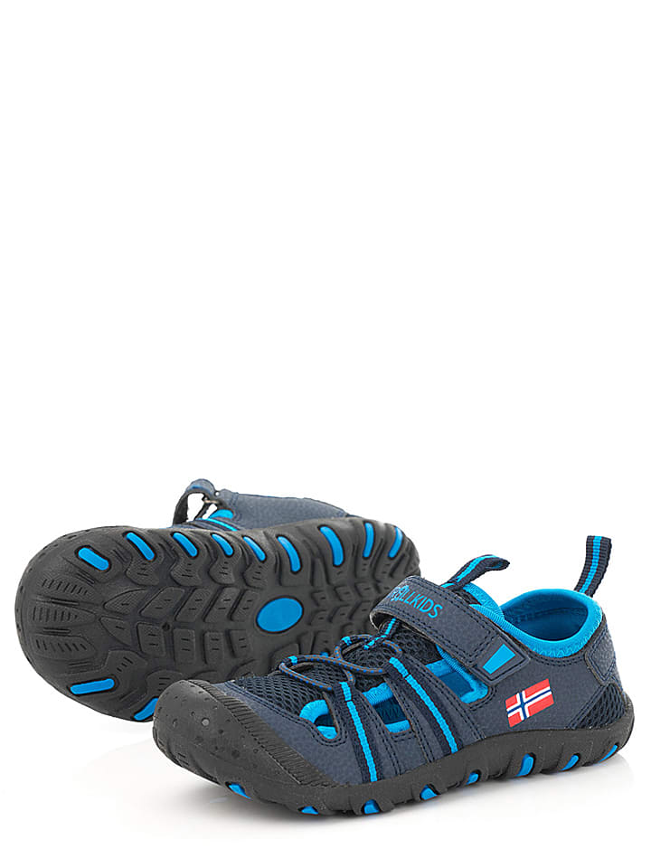 Trollkids Półsandały "Sandefjord" w kolorze granatowo-błękitnym rozmiar: 27