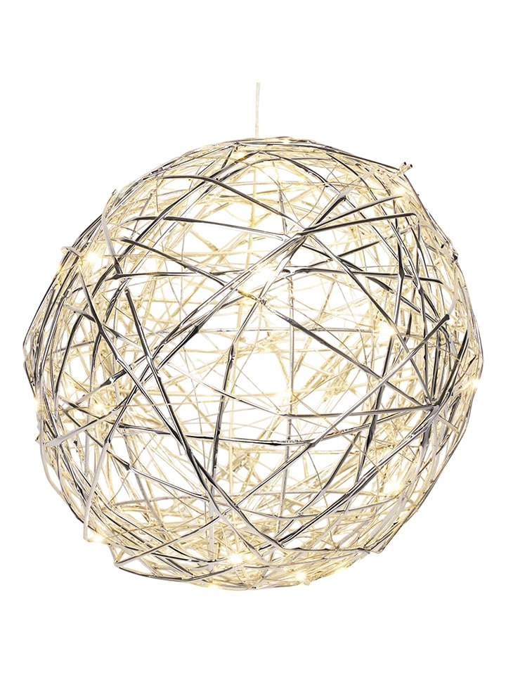 WellHome Zawieszka dekoracyjna LED w kolorze srebrnym - Ø 25 cm rozmiar: onesize