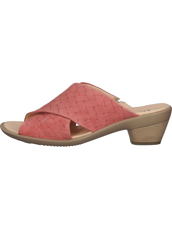 Think! Skórzane klapki w kolorze jasnoróżowym rozmiar: 39