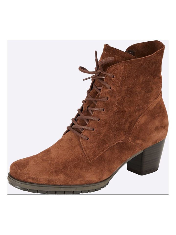 Gabor Skórzane botki w kolorze jasnobrązowym rozmiar: 38