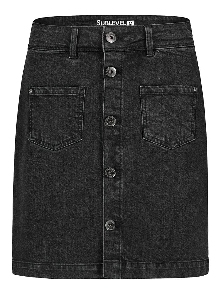 Sublevel Spódnica dżinsowa w kolorze czarnym rozmiar: S