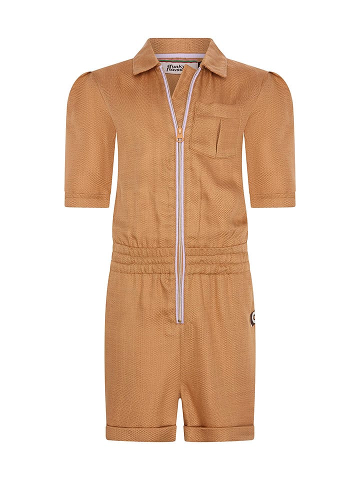 4funkyflavours Lyocellowy kombinezon w kolorze jasnobrązowym rozmiar: 158/164