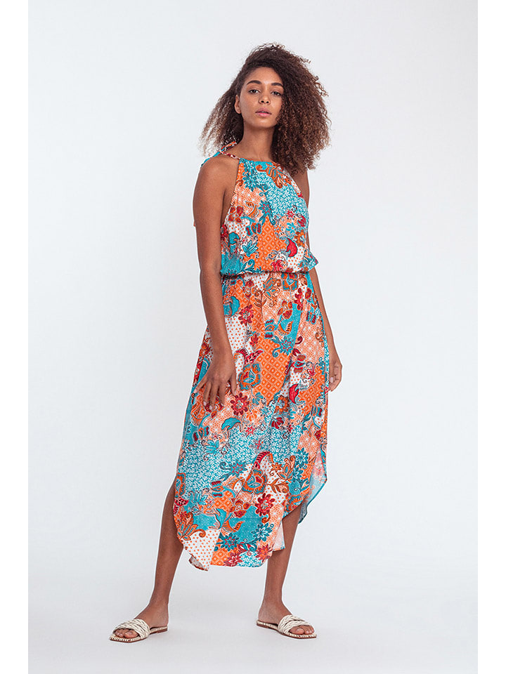 Makani Sukienka w kolorze pomarańczowo-turkusowym rozmiar: 36