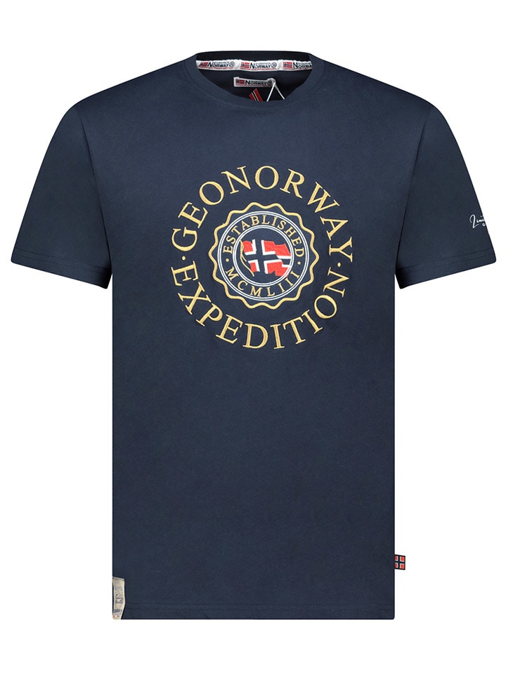 Geographical Norway Koszulka "Joe" w kolorze granatowym rozmiar: S