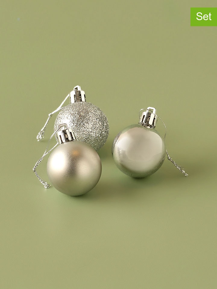 BELLA MAISON Bombki (12 szt.) w kolorze srebrnym - Ø 4 cm rozmiar: onesize