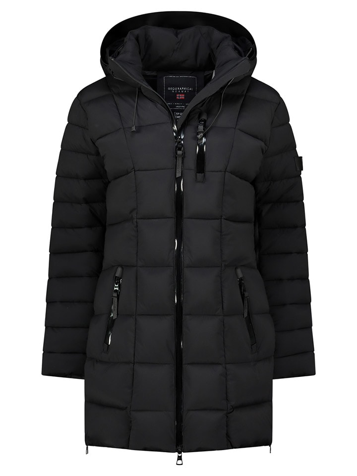 Geographical Norway Płaszcz pikowany "Bastia" w kolorze czarnym rozmiar: XXL