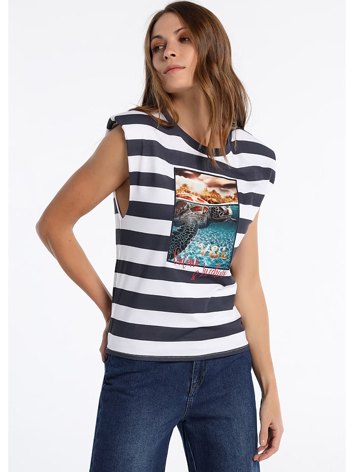 Victorio & Lucchino Top w kolorze czarno-białym rozmiar: XL