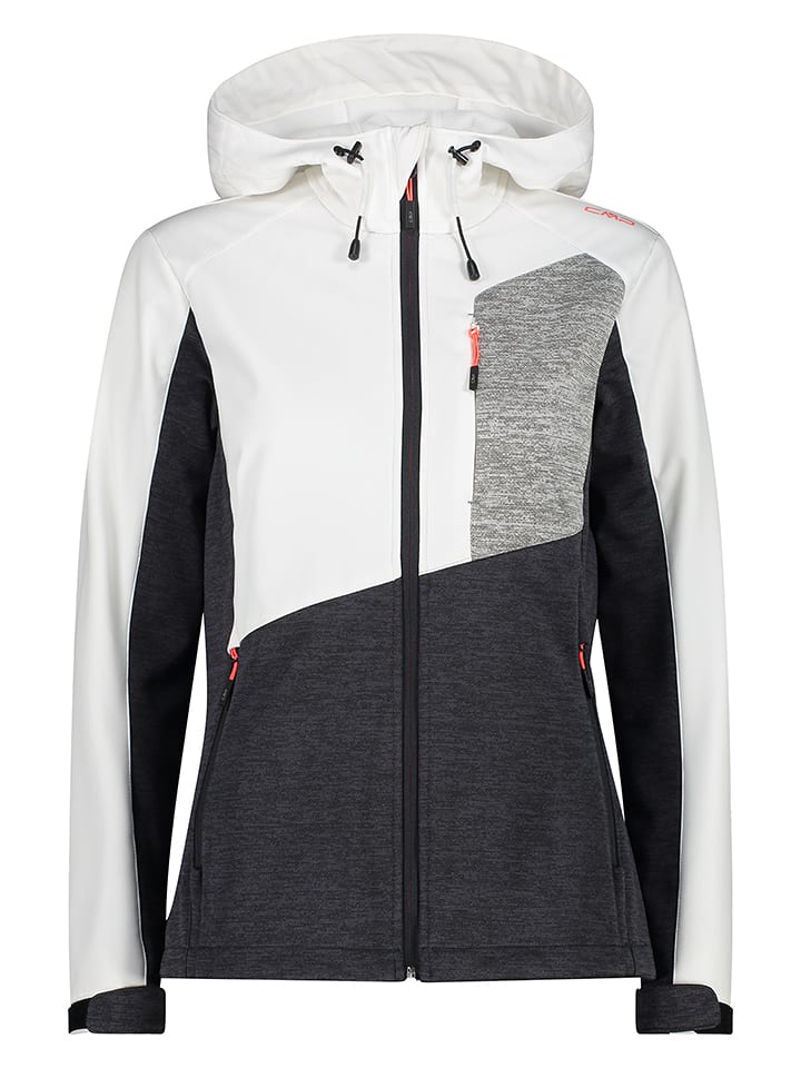 CMP Kurtka softshellowa w kolorze biało-antracytowym rozmiar: 42