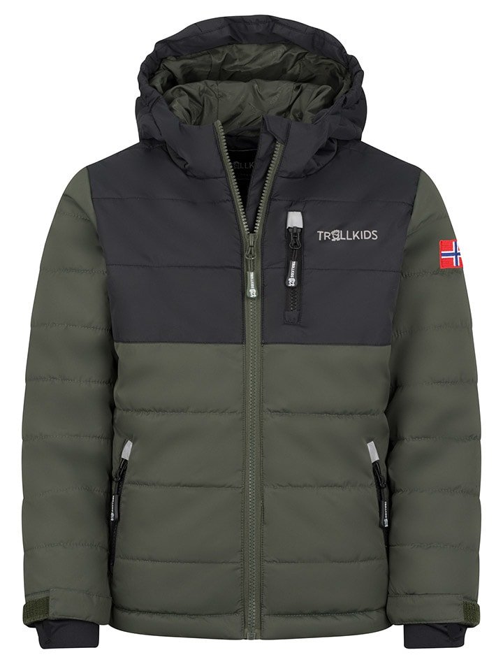 Trollkids Kurtka narciarska "Hemsedal" w kolorze khaki rozmiar: 104