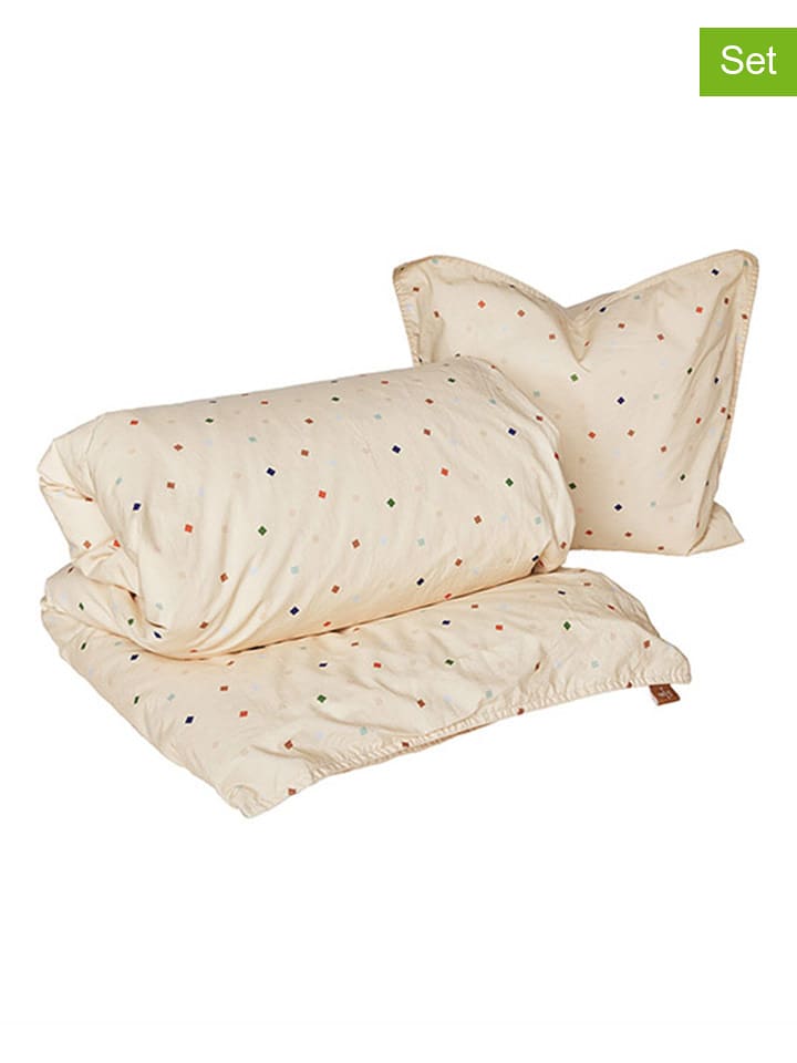 OYOY mini 2-częściowy komplet pościeli "Konfetti" w kolorze kremowym rozmiar: onesize