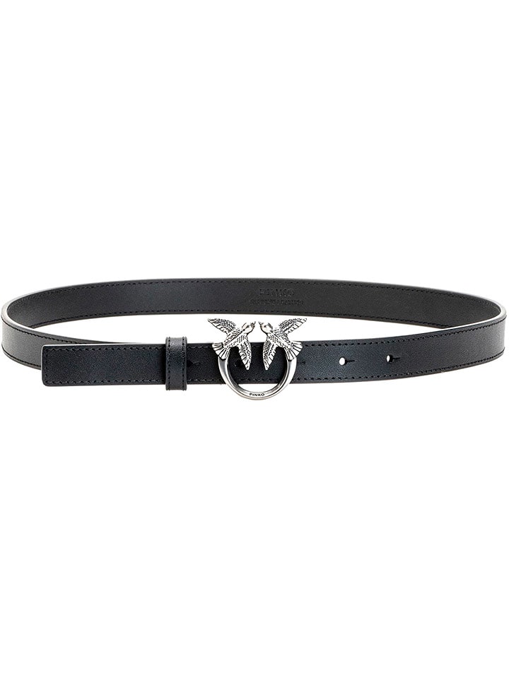 Pinko Skórzany pasek w kolorze czarnym rozmiar: 85