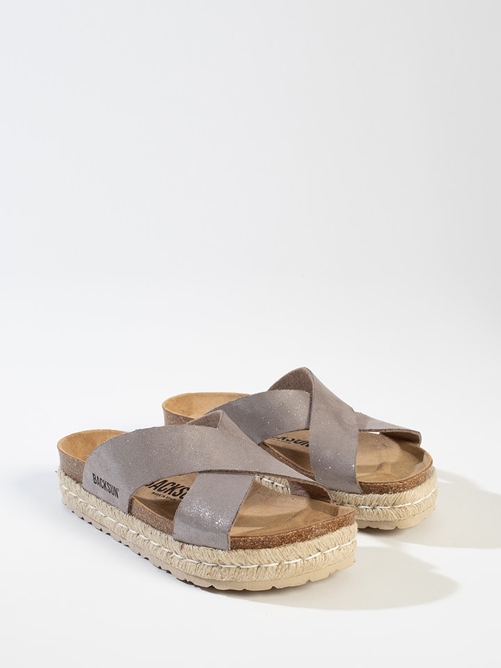 BACKSUN Klapki "Milano" w kolorze szarym rozmiar: 42