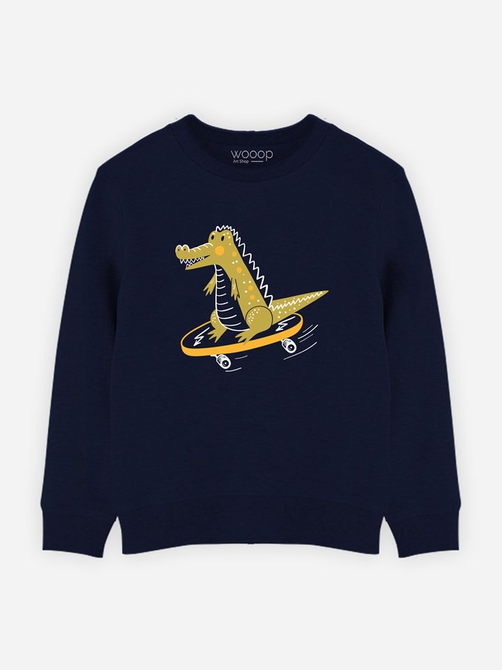 WOOOP Bluza "Croco Skate" w kolorze granatowym rozmiar: 152