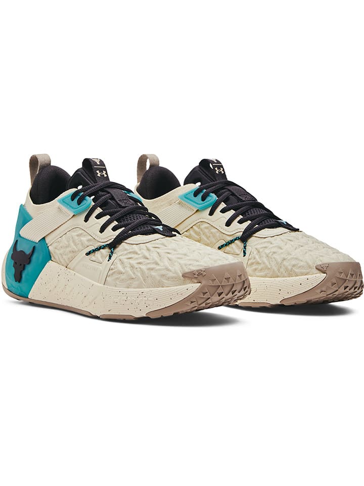 Under Armour Buty sportowe "Project Rock 6" w kolorze beżowo-turkusowym rozmiar: 43