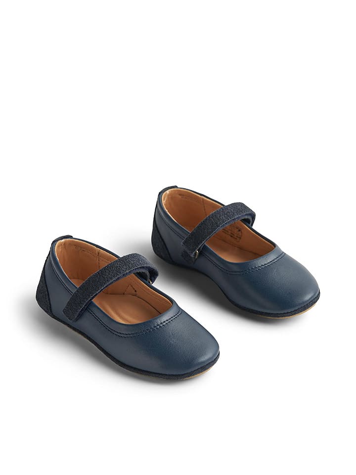 Wheat Skórzane baleriny "Nerea" w kolorze granatowym rozmiar: 26