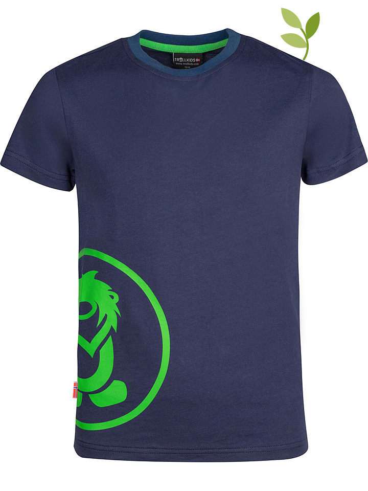 Trollkids Koszulka funkcyjna "Kroksand" w kolorze granatowym rozmiar: 92