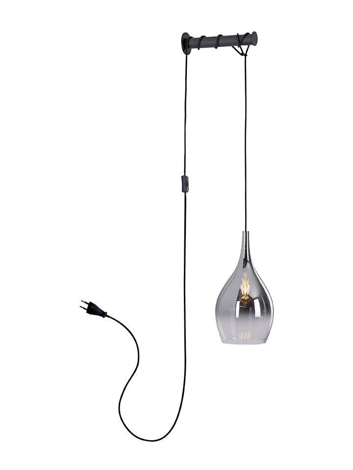 JUST LIGHT. Lampa ścienna "Pilua" w kolorze czarnym - 30 x 100 x 33 cm rozmiar: onesize