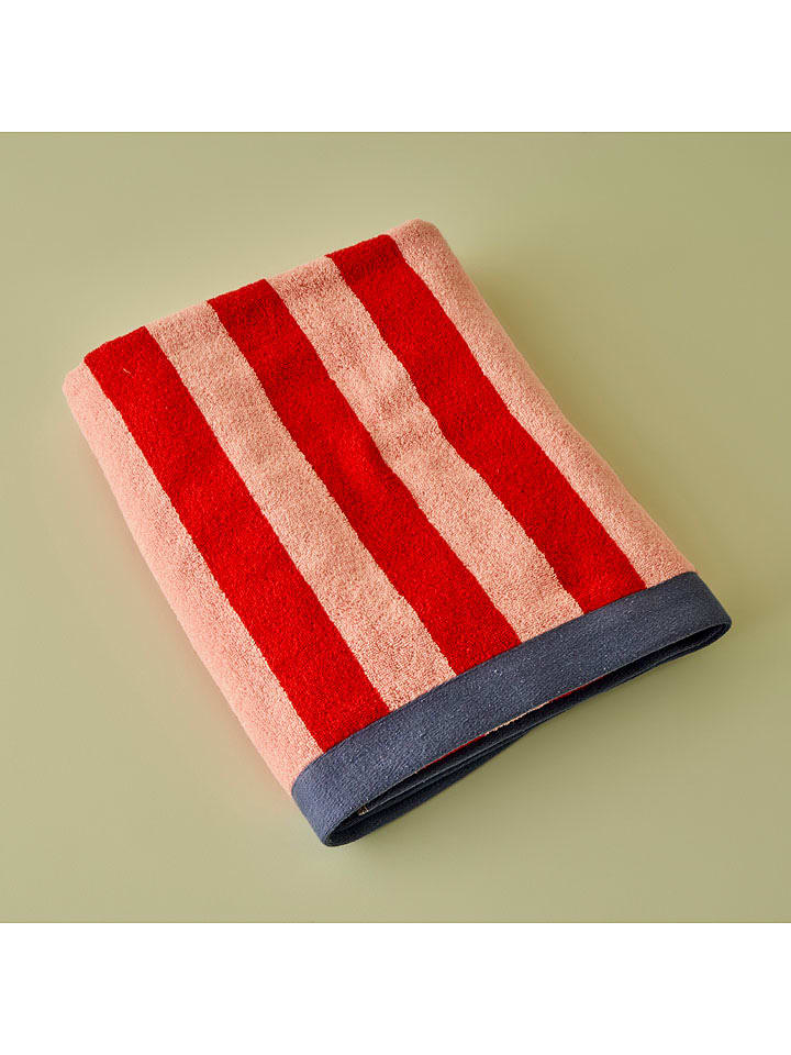 BELLA MAISON Ręcznik kąpielowy "Line" w kolorze jasnoróżowo-czerwonym - 150 x 90 cm rozmiar: onesize