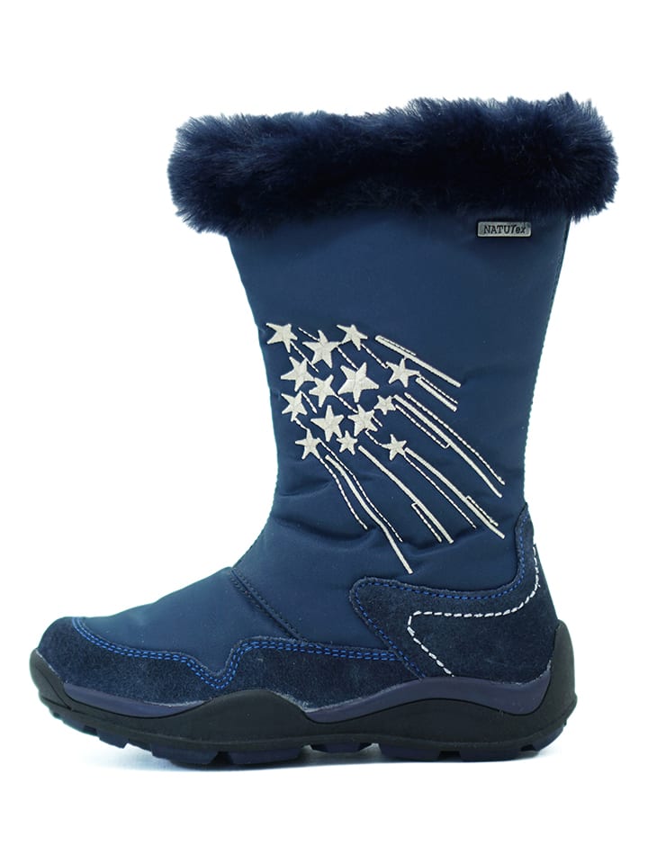 El Naturalista Skórzane kozaki zimowe w kolorze granatowym rozmiar: 33