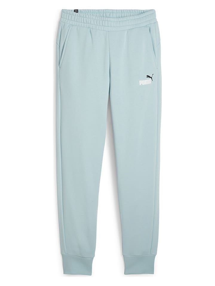 Puma Spodnie dresowe "ESS+ 2" w kolorze turkusowym rozmiar: XL