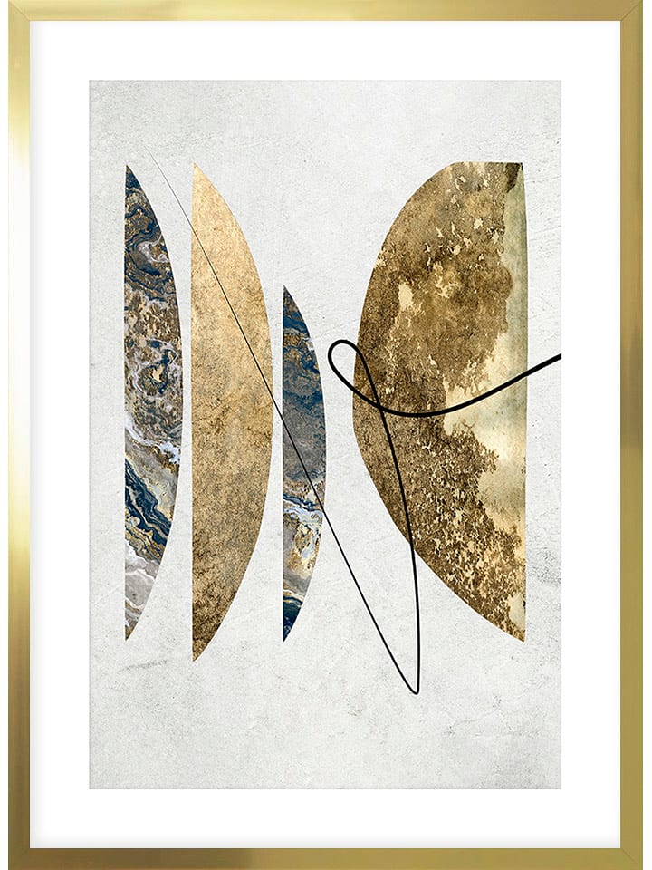 Ars Longa Druk artystyczny "Golden Boats" w ramce - 70 x 50 cm rozmiar: onesize