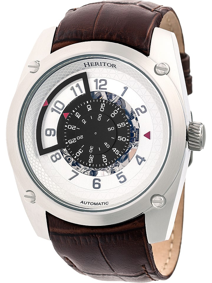 Heritor Zegarek automatyczny "Daniels" w kolorze srebrno-brązowo-białym rozmiar: onesize