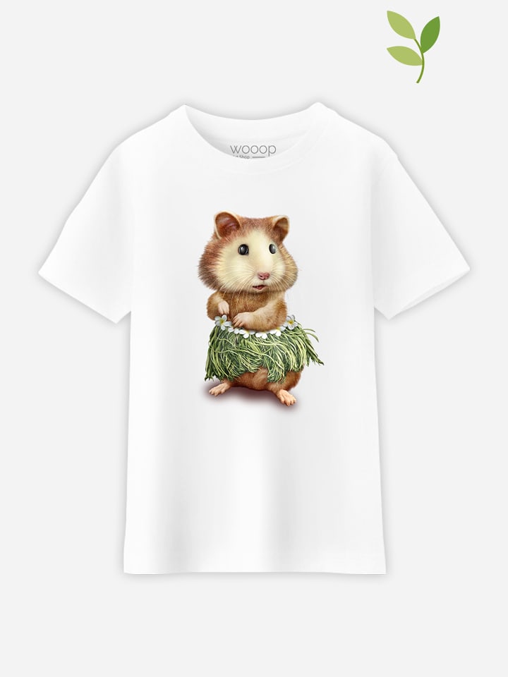 WOOOP Koszulka "Hamster Hula" w kolorze białym rozmiar: 116