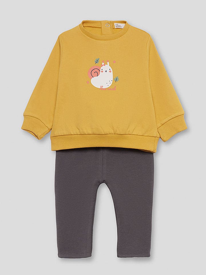 Street MONKEY 2-częściowy zestaw w kolorze żółto-antracytowym rozmiar: 62