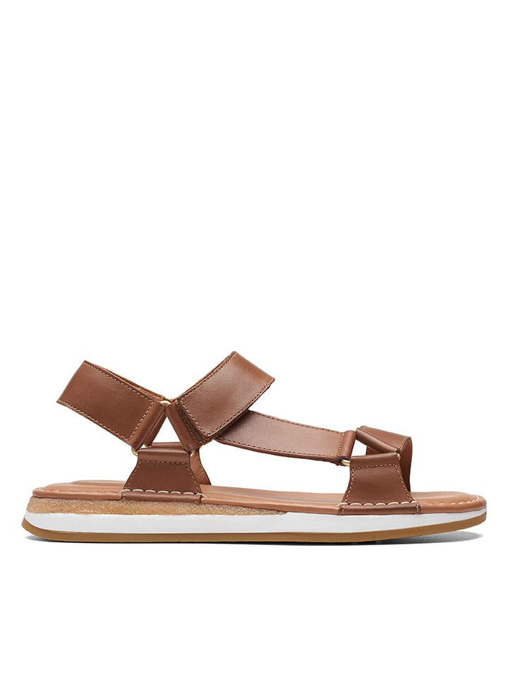 Clarks Skórzane sandały w kolorze jasnobrązowym rozmiar: 41