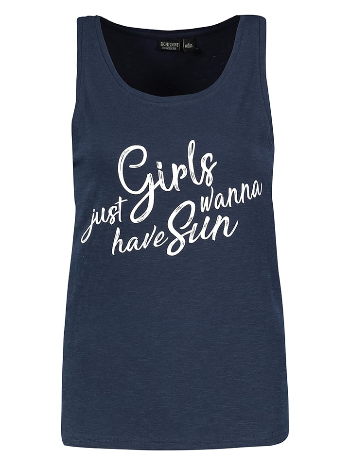 Eight2Nine Top w kolorze granatowym rozmiar: M