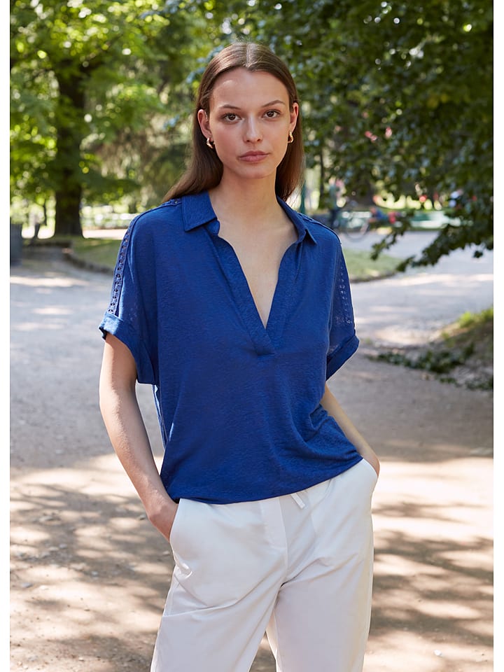 STEFANEL Bluzka w kolorze niebieskim rozmiar: L