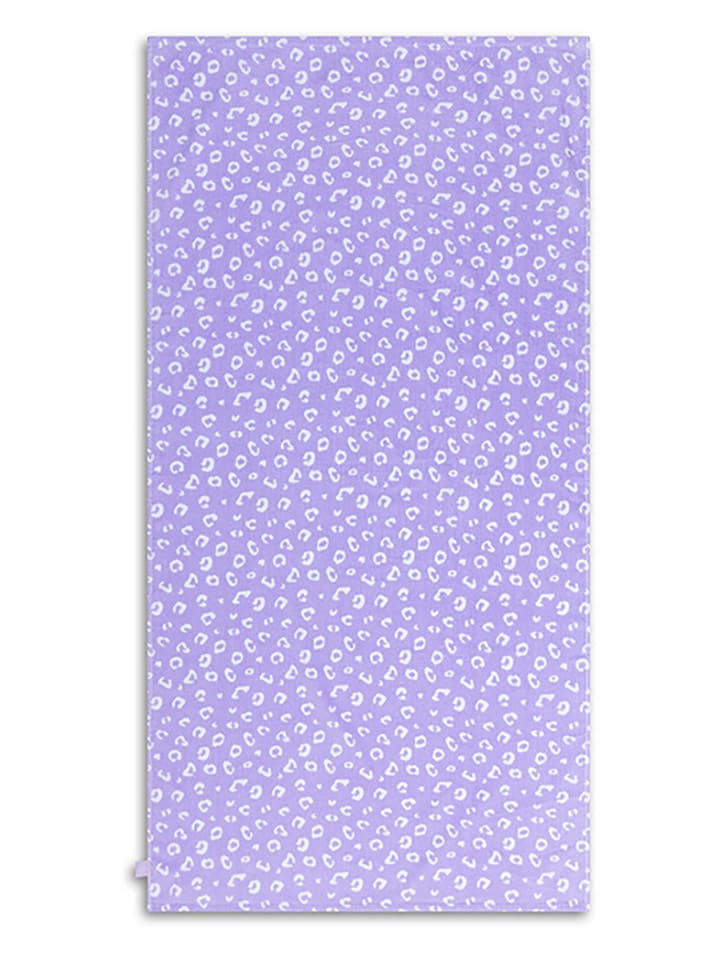 Swim Essentials Ręcznik plażowy "Lila Leopard" w kolorze fioletowym - 135 x 65 cm rozmiar: 135x65 cm