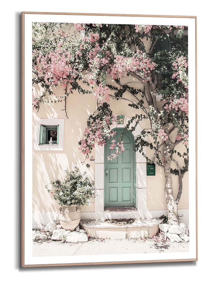 Orangewallz Druk artystyczny "Floral Facade" w ramce rozmiar: 50x70 cm