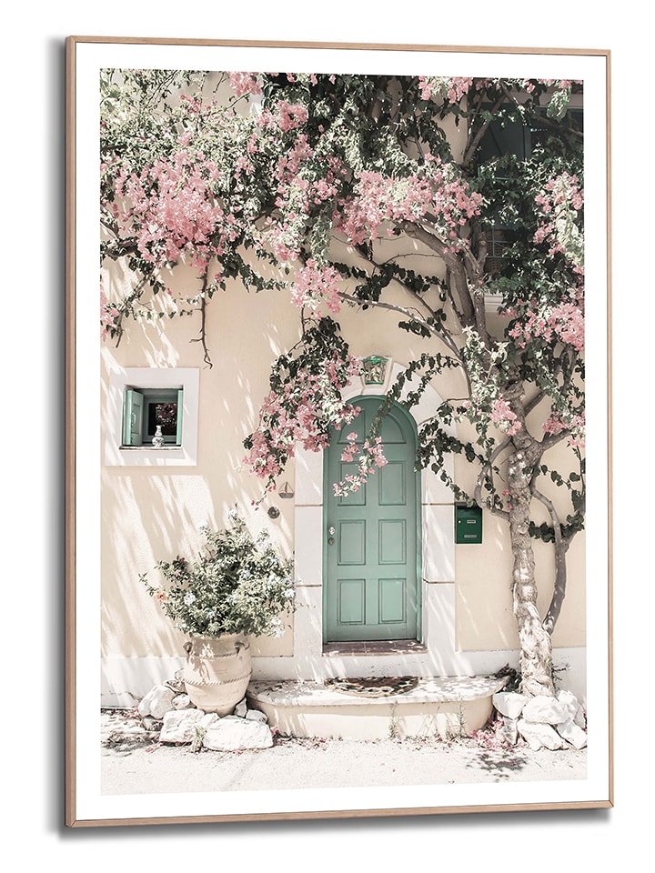 Orangewallz Druk artystyczny "Floral Facade" w ramce rozmiar: 50x70 cm