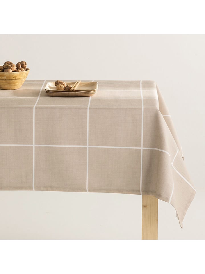 Mint Rugs Obrus "Nordic Window" w kolorze beżowo-białym rozmiar: 140x140 cm