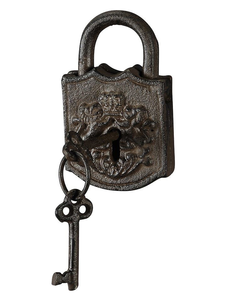 POSIWIO Zawieszka ogrodowa "Zamek" w kolorze brązowym - 7 x 13 x 2 cm rozmiar: onesize