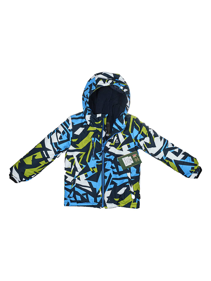 Kamik Kurtka zimowa "Lex" w kolorze niebiesko-limonkowym rozmiar: 92