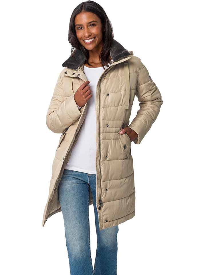 Heine Płaszcz pikowany w kolorze beżowym rozmiar: 36