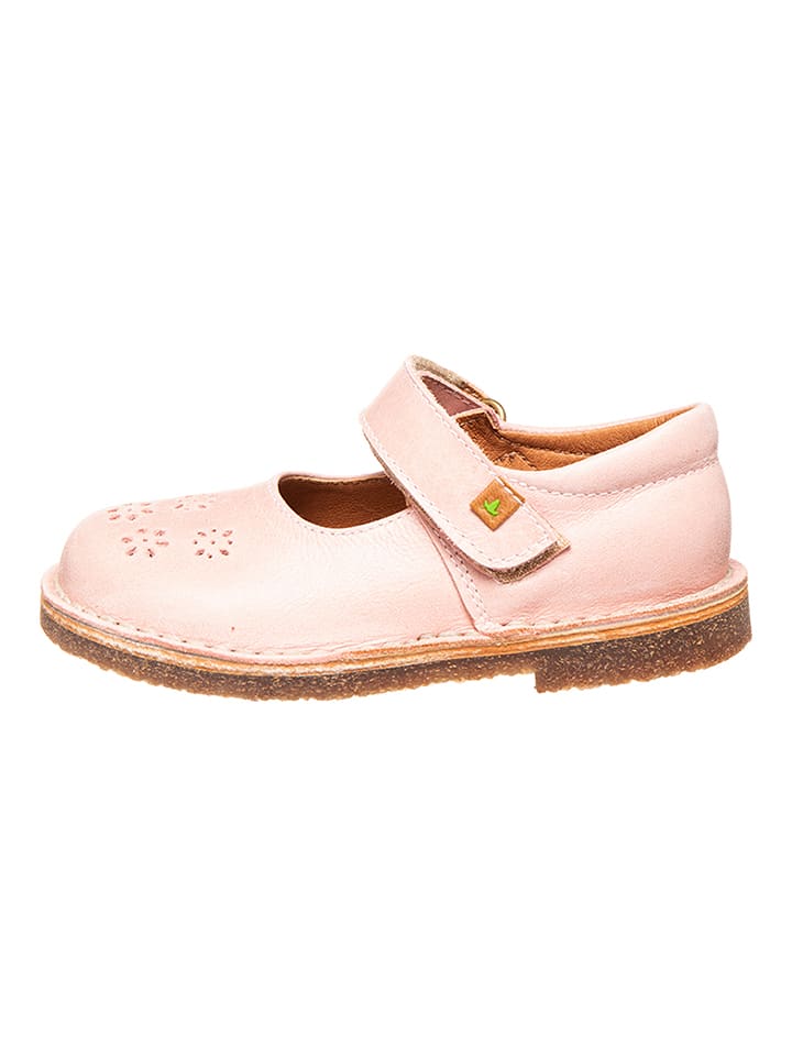 El Naturalista Skórzane baleriny "Nashville" w kolorze jasnoróżowym z paskiem rozmiar: 22