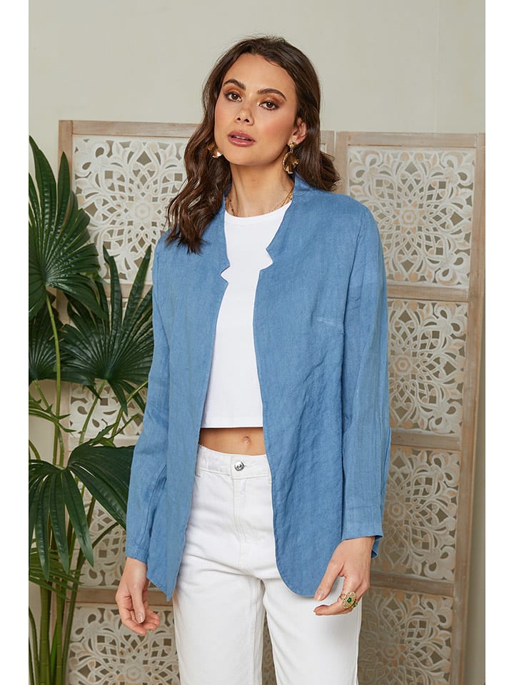 Lin Passion Lniany blezer w kolorze błękitnym rozmiar: 38/40
